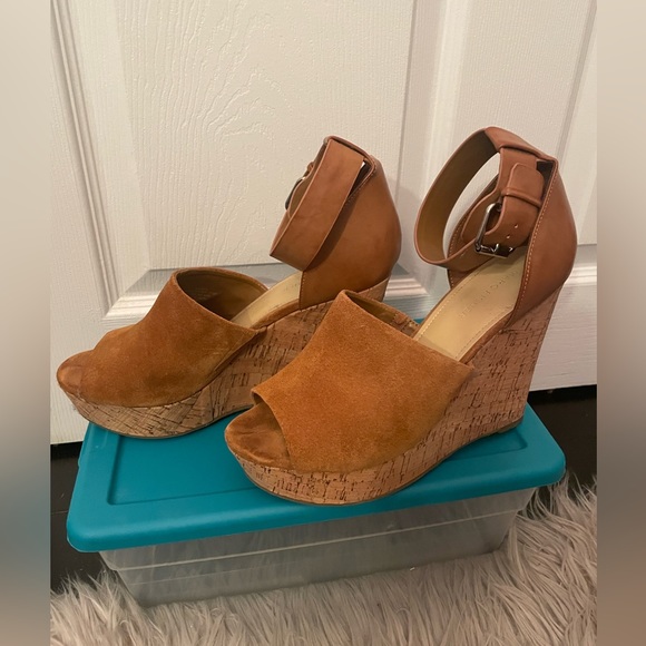 Marc Fisher Shoes - Marc Fisher Stunning Suede Wedge Sandals